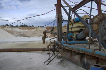 Sand extraction, sand quarry, sandy ground