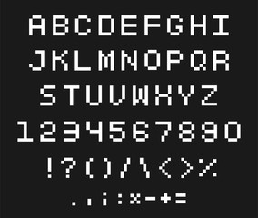 Pixel font set