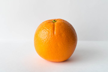 Fresh orange on white background