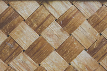 Birch bark weave wicker background. Handcraft basket, traditional, folk craft. Birch bark texture. Rough rustic texture. Abstract background.