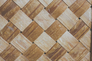 Birch bark weave wicker background. Handcraft basket, traditional, folk craft. Birch bark texture. Rough rustic texture. Abstract background.