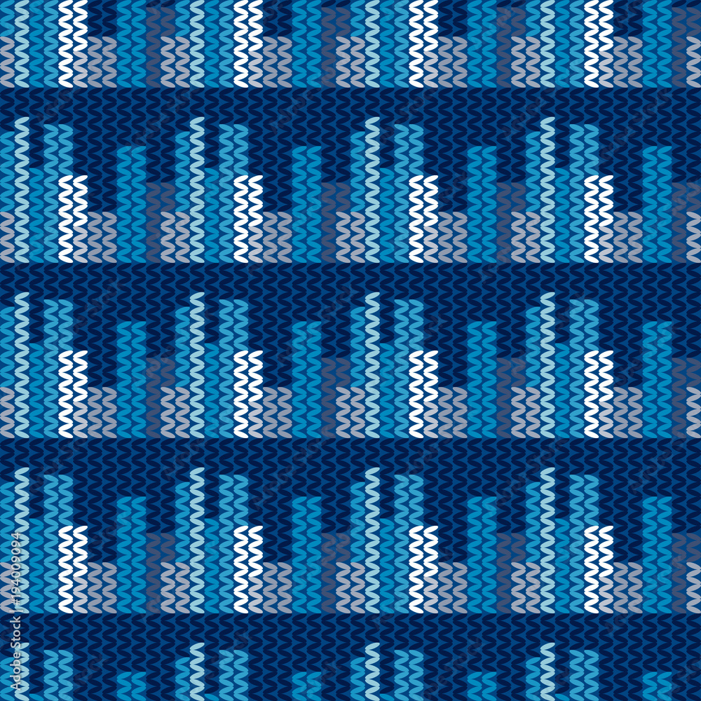 Poster abstract seamless pattern of multicolored yarns. geometric texture.