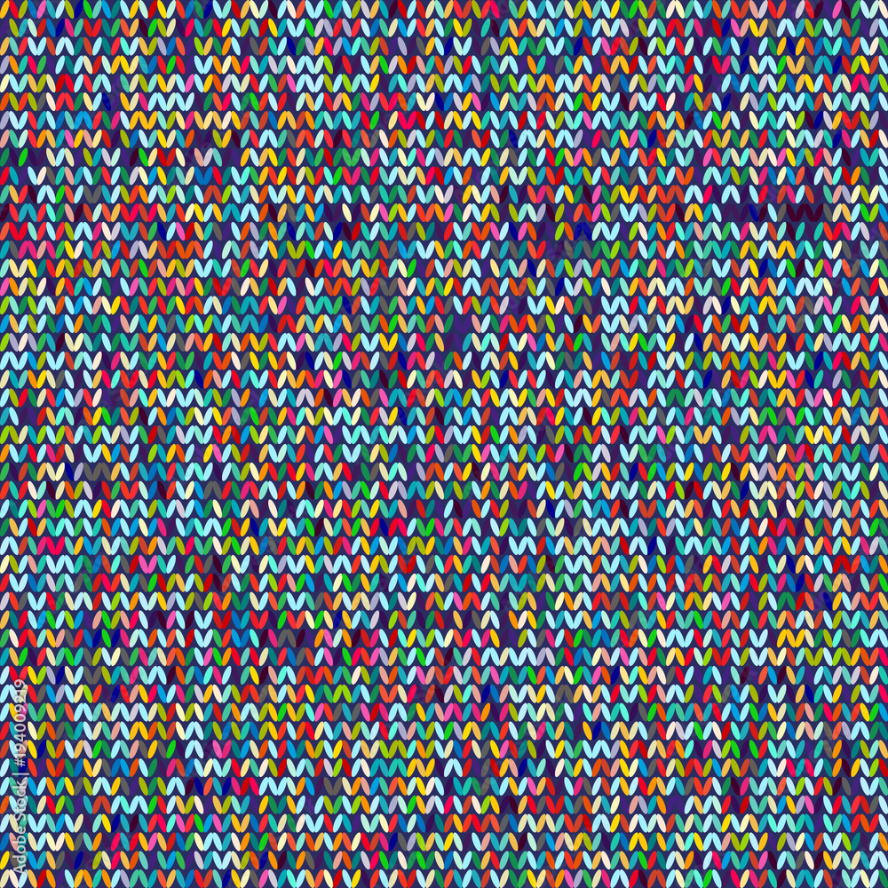 Poster abstract seamless pattern of multicolored yarns. geometric texture.