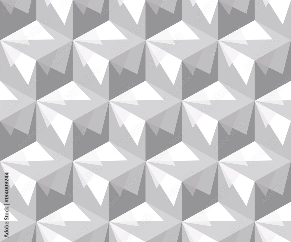 Poster abstract seamless pattern of cubes. the illusion of a three-dimensional image.