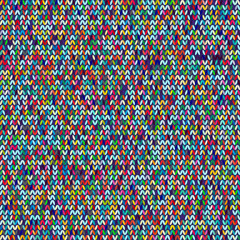 Abstract seamless pattern of multicolored yarns. Geometric texture.