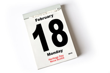 18. February 2019 Heritage Day  Nova Scotia