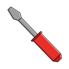 screwdriver tool isolated icon vector illustration design