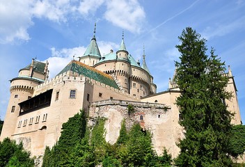 old castle and city Bojnice, Slovakia, Europe