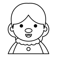 Obraz na płótnie Canvas cute santa wife character vector illustration design