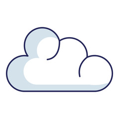 cloud silhouette isolated icon vector illustration design