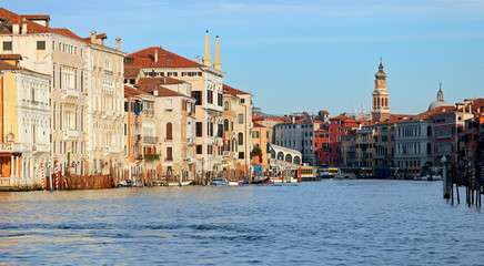 Fototapeta na wymiar Venice Italy the Grand Canal at early morning
