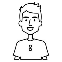 Fototapeta premium young man model avatar character vector illustration design