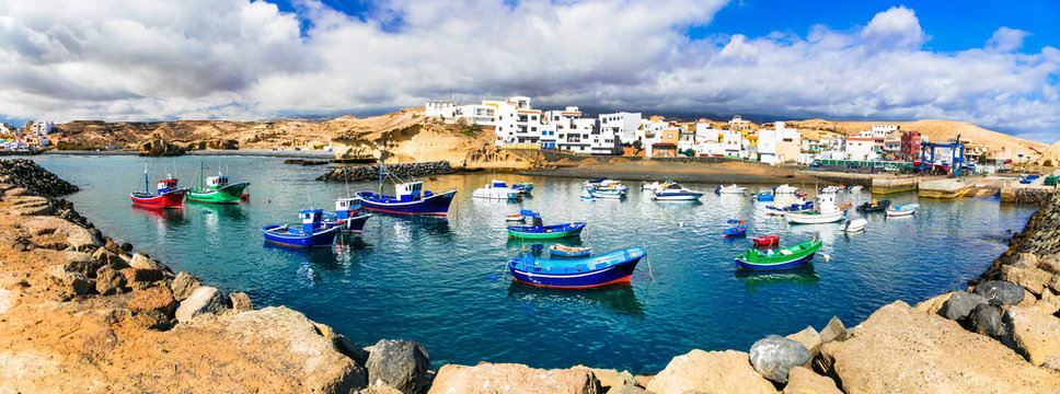 Traditional fishing village in Tenerife island - picturesque San Miguel de Tajao. Canarian islands of Spain