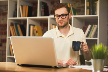 Young man with a laptop