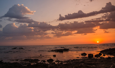 Fototapeta na wymiar sunrise over Ahtopol