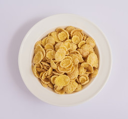 Cereals on white background