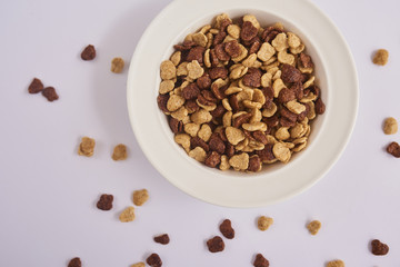 Cereals on white background