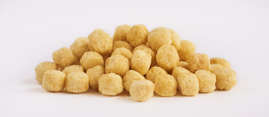 Cereals on white background
