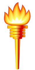 Gold torch illustration