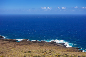 Die Küste des Atlantischen Ozeans auf Teneriffa