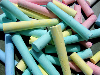 Colorful chalk.