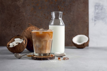 Coffee with coconut milk