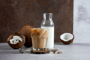 Coffee with coconut milk