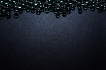 glass balls on a black background