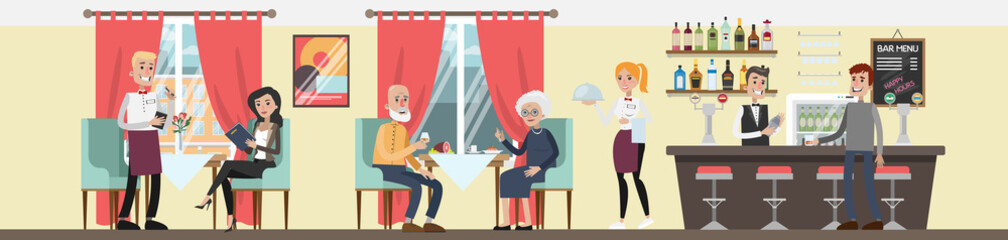 People at restaurant.