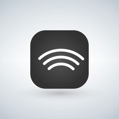 Wifi Wireless Network icons over app button. vector illustration.