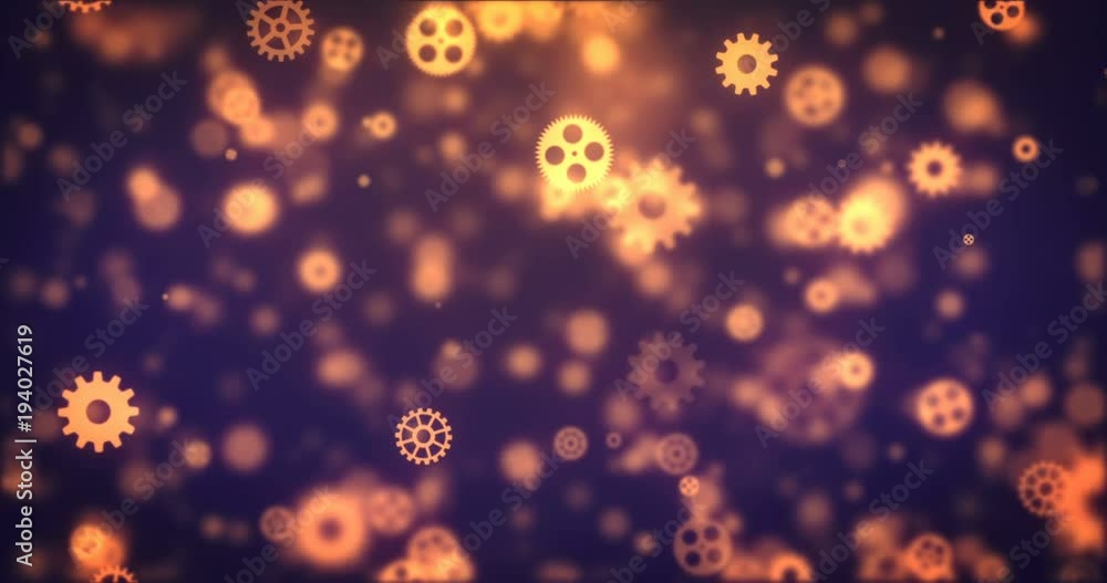 Poster loop moving gears background