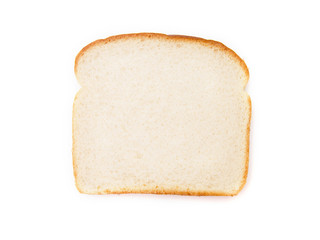Slices of Fresh Bread on a White Background