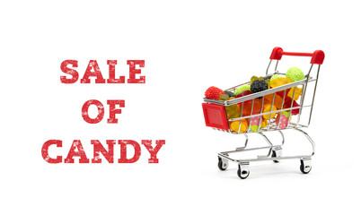  sweets in a shopping cart