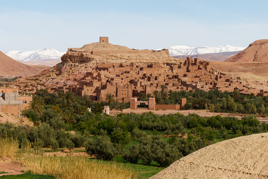 Ait Benhaddou,fortified city, kasbah or ksar, along the former caravan route between Sahara and Marrakesh in present day Morocco.