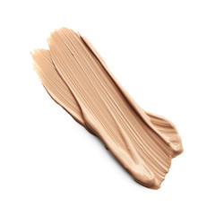 Liquid foundation strokes isolated on white background