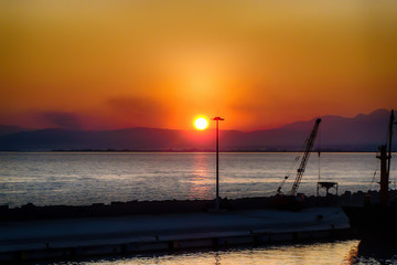 Fototapeta premium Sunset on the island of Zakynthos