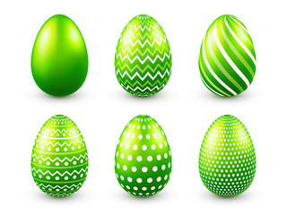 Easter eggs green set. Spring. Holidays in April. Gift. Seasonal celebration.Egg hunt. Sunday.