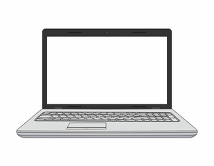 Laptop computer isolated on white background