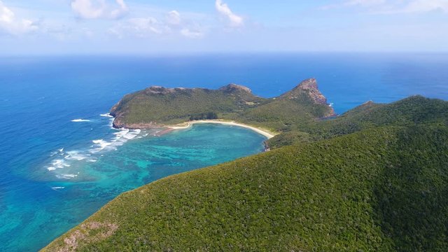 Aerial View Of North Bay (North Head) On Lord Howe Island (World Heritage-listed Paradise) - New South Wales - Tasman Sea - Australia From Above, 4k UHD