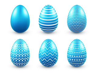 Easter eggs blue set. Spring. Holidays in April. Gift. Seasonal celebration.Egg hunt. Sunday.
