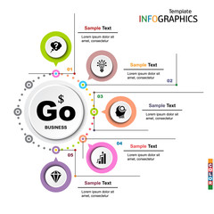 infographics business template elements
