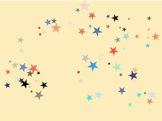 American Patriotic Deign, Vector Blue, Red, White Stars Confetti. Labor, Independence, Memorial Day, 4th of July Election Frame. American Patriotic Design, UK, Australia Freedom Falling Stars Texture.