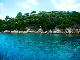 Resort in Corfu, mediterranean sea, Greece