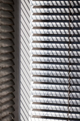 Abstract composition with window blinds
