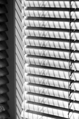 Abstract composition with window blinds
