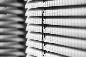 Abstract composition with window blinds

