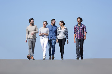 team of creative young people .outdoors