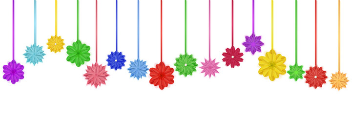 Obraz premium Hanging paper flowers