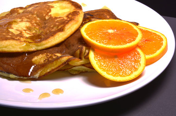 Sweet homemade pancake, breakfast