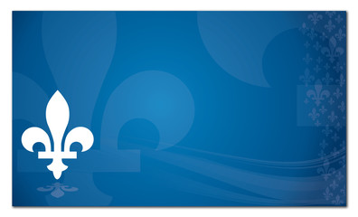 Quebec province of Canada emblem over blue background - obrazy, fototapety, plakaty